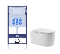 Комплект инсталляции Aquatek Мия рама Standard INS-0000012 и унитаз AQ2004-00 МИЯ