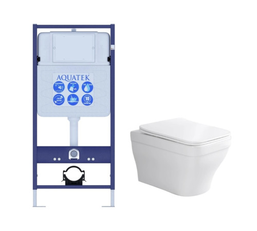 Комплект инсталляции AQUATEK АМАДЕО (рама INS-0000012, унитаз AQ1163-00) без кнопки INS-0000012/AQ1163-00