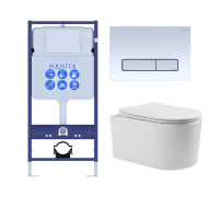 Комплект инсталляции 4 в 1 AQUATEK МИЯ с унитазом AQ2004-00 и сиденьем soft-close INS-0000012/KKI-0000002/KDI-0000022/AQ2004-00