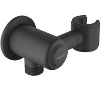 Шланговое подсоединение с держателем Aquatek КЛАССИК матовый черный AQ2462MB