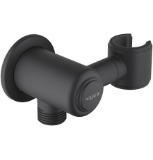 Шланговое подсоединение с держателем Aquatek КЛАССИК матовый черный AQ2462MB