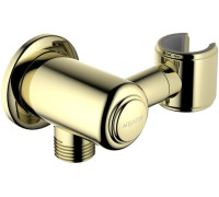 Шланговое подсоединение с держателем Aquatek КЛАССИК полированное золото AQ2462PG