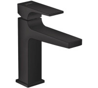 Смеситель для раковины Hansgrohe Metropol 110 однорычажный клапан Push-Open матовый черный 32507670