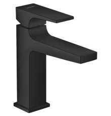 Смеситель для раковины Hansgrohe Metropol 110 однорычажный клапан Push-Open матовый черный 32507670