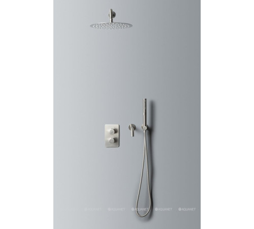 Душевая система Allen Brau Priority V.3 термостат Vernet душ Slim 300 мм излив брашированный никель 5.31014-BN