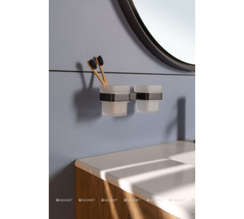 Стакан двойной Allen Brau Infinity матовое стекло черный матовый 6.21003-31