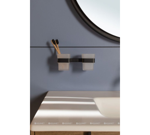 Стакан двойной Allen Brau Infinity матовое стекло черный матовый 6.21003-31