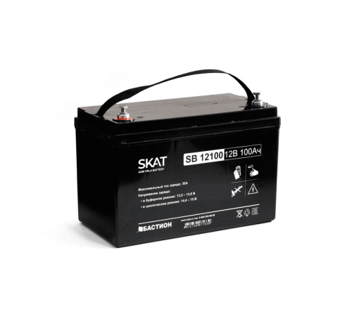 SKAT SB 12100 АКБ свинцово-кислотная тип AGM 12V БАСТИОН 2542