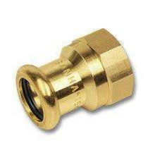 Муфта переходная SANHA Purapress 15x1/2 пресс-ВР бронза 82701512