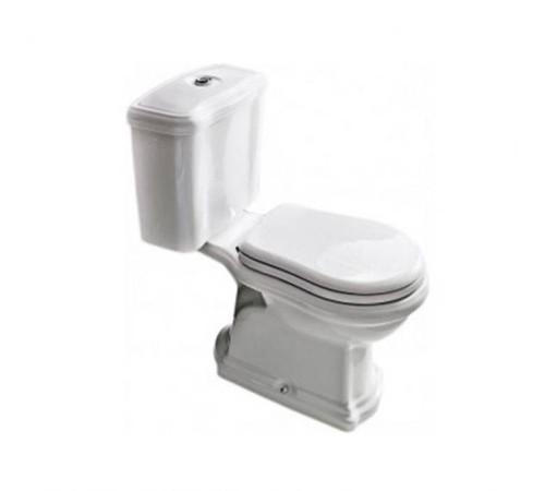 Унитаз-моноблок Kerasan Retro 72х38.5 см слив в пол белый/хром 750990/101201/760390/108101