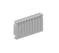 Радиатор биметаллический RIFAR MONOLIT VENTIL 350 11 секций нижнее подключение MN-350-11-VR RAL 9016