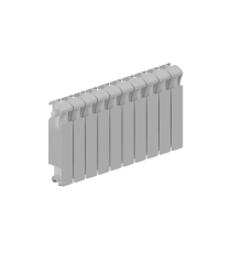 Радиатор биметаллический RIFAR MONOLIT VENTIL 350 11 секций нижнее подключение MN-350-11-VR RAL 9016