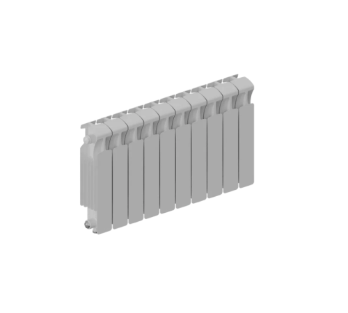 Радиатор биметаллический RIFAR MONOLIT VENTIL 350 11 секций нижнее подключение MN-350-11-VR RAL 9016