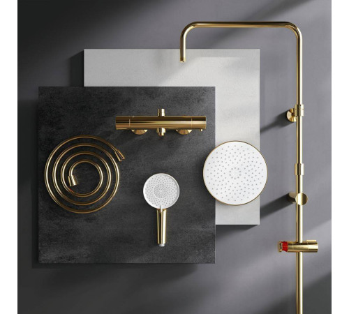 Душевая система AM.PM X-Joy с термостатом золото F0785A499