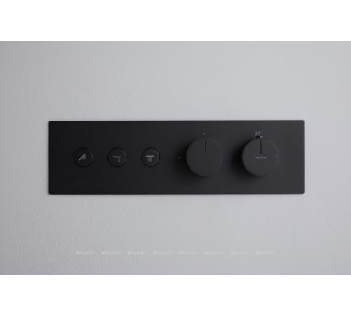 Смеситель встраиваемый Allen Brau Liberty X3 термостат 3 выхода Push key черный матовый 5.33003-31