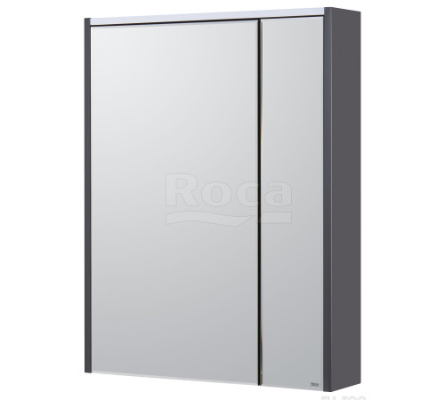 Шкаф зеркальный Roca Ronda 600х780х145 мм LED подсветка розетка Белый глянец/антрацит ZRU9302968