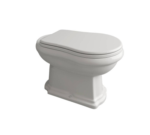 Унитаз приставной Kerasan Retro 59х38.5 см слив в пол белый 101001