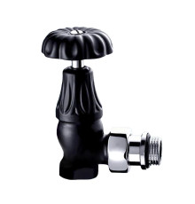 Клапан угловой SR Rubinetterie Floral Old Style 1/2 черный матовый 0337-1500VC0S