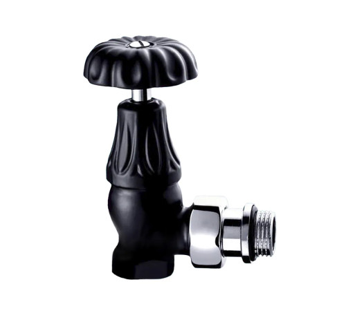 Клапан угловой SR Rubinetterie Floral Old Style 1/2 черный матовый 0337-1500VC0S
