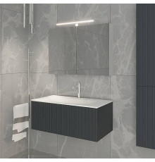 Комплект мебели для ванной Tiffany World Shape 102x52 см подвесной серый матовый SHAP100-G/547001 RAL 7016