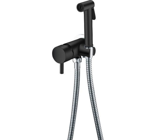 Смеситель гигиенический Boheme Uno черный матовый/хром матовый 467-BCR