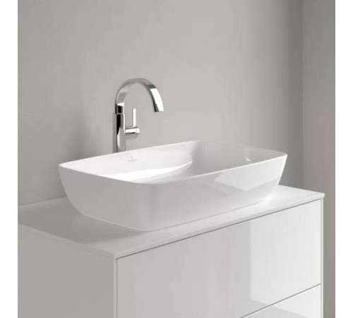 Раковина накладная Villeroy & Boch Artis 58х38 см TitanCeram альпийский белый 41725801