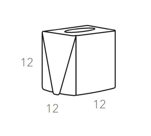 Салфетница ADJ Kleenex 12х12х12 см панна-котта/белый 0015.16/10