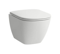 Унитаз подвесной Laufen Lua 49х36 см безободковый укороченный белый глянцевый 8.2008.3.000.000.1