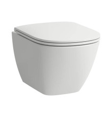 Унитаз подвесной Laufen Lua 49х36 см безободковый укороченный белый глянцевый 8.2008.3.000.000.1