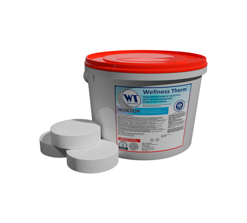 Медленный хлор в таблетках Wellness Therm ЭКОХЛОР 5 кг (200 г) 877475