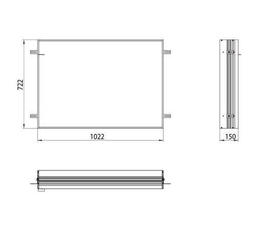 Монтажная рама для зеркального шкафа встраиваемая emco Asis prime 1022x722 мм 9497 000 12