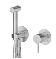 Смеситель с гигиеническим душем Newform X-STEEL 316 шланг 120 см Stainless steel 69681EX.50.050