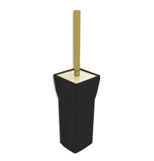 Ершик для туалета Bertocci Grace напольный/подвесной черная керамика/золото 142 7794 5000