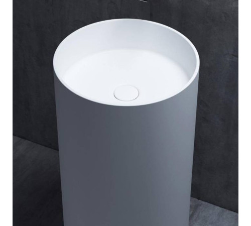 Раковина напольная Salini Armonia 45х45х85 см S-Stone белый матовый слив в пол 130111SM