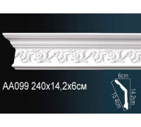 Карниз потолочный полиуретановый Perfect AA099 с рисунком 190x190x2400 мм AA099