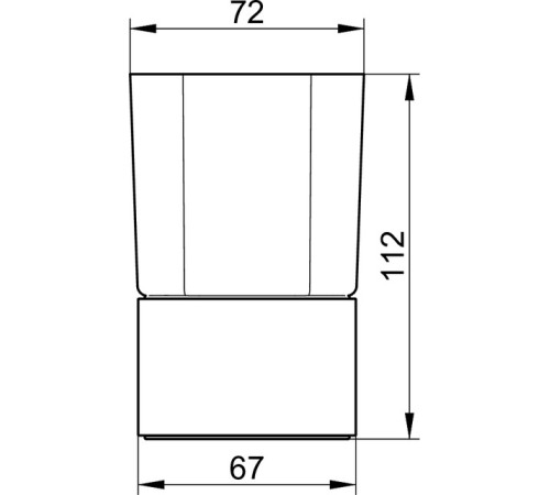 Стакан с держателем настольный KEUCO Elegance New хром 11650 019001