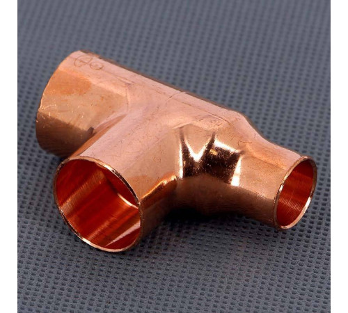 Тройник медный под пайку Viega 22х22х15 мм 102456