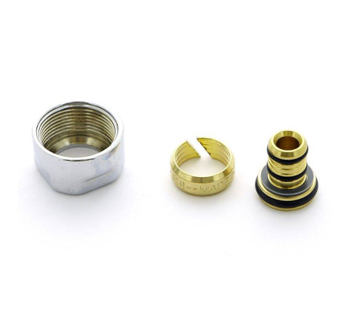 Соединитель для металлопластиковой трубы Carlo Poletti 16х2 мм хром A58502B