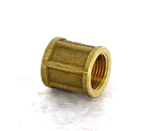 Муфта латунная Tiemme 3/8 дюйма ВР-ВР 1500319