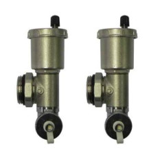 Комплект концевых тройников для коллектора Gekon с автоматическим воздухоотводчиком и сливным краном GK 7591