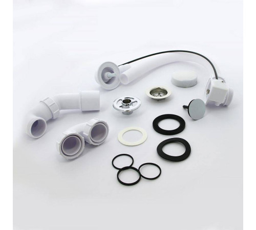 Слив-перелив для ванны McAlpine полуавтомат L575 мм хром MRB2C-PB