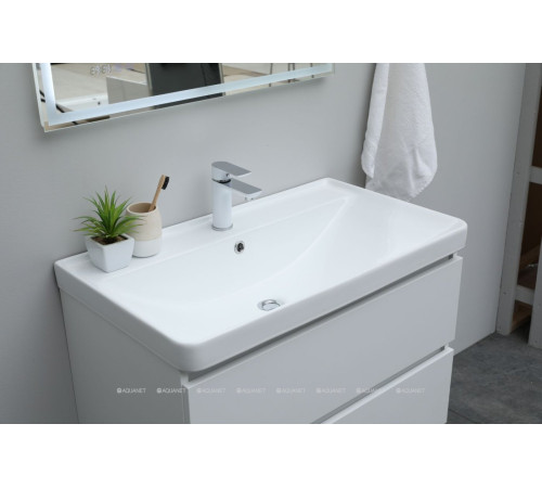 Комплект 1 Раковина керамическая накладная Aquanet Ирис 905x465x205 мм 00323883