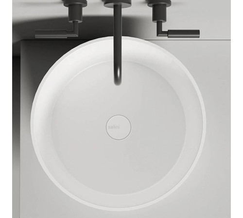Раковина накладная Salini Armonia 04 46х45 см S-Sense без отверстия белый глянцевый 130118G