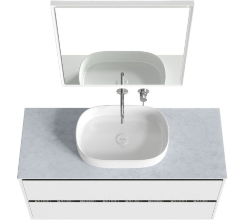 Тумба под раковину Allen Brau ACTIVITY 120 белый матовый/черный браш 1.34007.WM