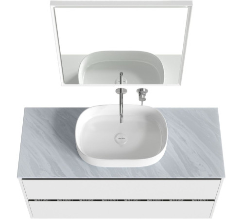 Тумба под раковину Allen Brau ACTIVITY 120 белый матовый/черный браш 1.34007.WM