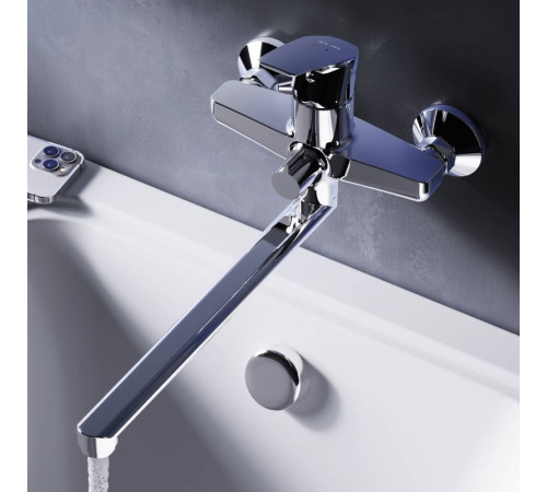 Смеситель для ванны и душа AM.PM Gem с длинным изливом F90A90000