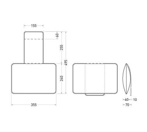 Подушка для ванны Salini 49.5x35.5x7 см Cappuccino 1904201C
