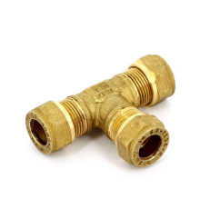 Тройник обжимной латунный Tiemme 10 мм 1000061