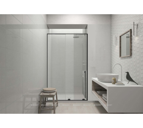 Душевая дверь раздвижная Allen Brau FANTASY 2.0 1200 мм стекло прозрачное черный матовый 3.11006.31