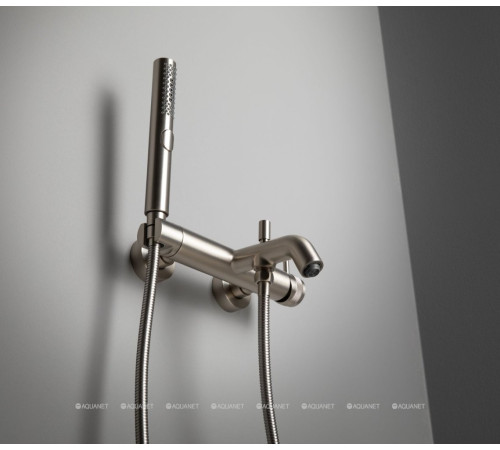 Смеситель для ванны Allen Brau Priority с изливом и душевым набором никель браш 5.31D10-BN